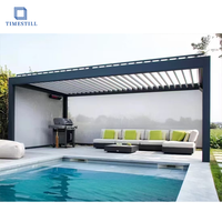 Pergola bioclimatique motorisée en aluminium de taille standard 3x3m, vente directe d'usine, pergola à lames orientables, jardin extérieur, patio, gazebo