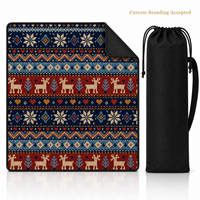 Tapis de Mahjong en Jacquard de Luxe Moderne avec Bordures Renforcées et Sac de Rangement – OEM, Marque Privée, Image Personnalisée Disponible, Vente en Gros pour le Poker