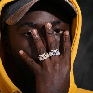 パスダイヤモンドテスターヒップホップジュエリーファッション925スターリングシルバー5Aジルコンダイヤモンド完全アイスアウトフクロウリング - Product Image 5