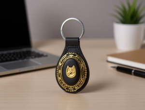 Llavero de Aleación de Zinc con Acabado Negro Mate Imitación Oro, Regalo Promocional - Product Image 2