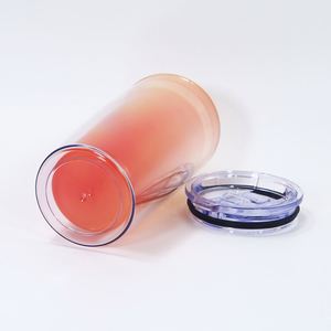Nouveauté : Gobelets en plastique à double paroi de 500 ml avec logo personnalisé et couvercles coulissants, en gros, pour les voyages - Product Image 4