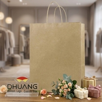 Sacs cadeaux en papier brun avec poignées, en gros, pour les courses, les anniversaires, les mariages, les fêtes, écologiques, durables, réutilisables, sacs en papier kraft