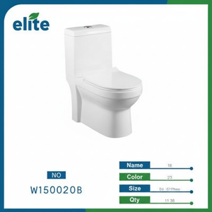 Toilette à double chasse en céramique blanche efficace Style européen moderne pour salle de bain WC Toilettes Salle de bain Télécommande incluse pour les villas - Product Image 1