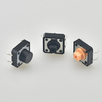 Interrupteur à bouton-poussoir miniature KEJIAN 12x12mm, interrupteur tactile à tête carrée DIP Micro 12mm, fonctionnement momentané, jouets électroniques 12V DC Max
