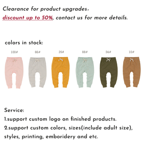 Celana Popok Bayi Rajut Musim Semi Gugur 0-3T Katun Organik Polos Legging Bayi Celana Bayi Baru Lahir - Product Image 2