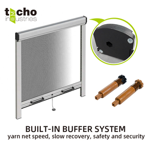 Tấm Chắn Cửa Sổ Có Thể Thu Gọn Bằng Nhôm Lắp Đặt Dễ Dàng Con Lăn Chống Côn Trùng Cuộn Lên Bằng Sợi Thủy Tinh Bền - Product Image 4