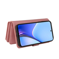 Dompet Kulit Mewah 15 Slot Kartu Dengan Resleting untuk Ponsel OPPO Realme 11 10 9 C33 C30
