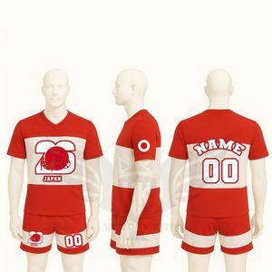 ชุดเสื้อฟุตบอลและกางเกงขาสั้นพรีเมียมพิมพ์ลายแบบซับลิเมชั่นจากญี่ปุ่น ชุดยูนิฟอร์มฟุตบอลระบายอากาศได้ดี - Product Image 1