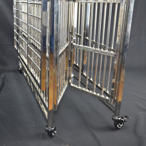 Vente en gros <span class=keywords><strong>de</strong></span> cages à chiens <span class=keywords><strong>de</strong></span> luxe très vendues, en acier inoxydable, durables, tubes carrés robustes, pliables, chenils pour chiens, cages à chiens robustes - Product Image 3