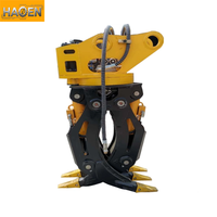 Accessoire d'excavatrice, grappin hydraulique pour bois, grappin rotatif en acier, pince de préhension, engrenage, 15 tonnes, ouverture de mâchoire de 1800 mm