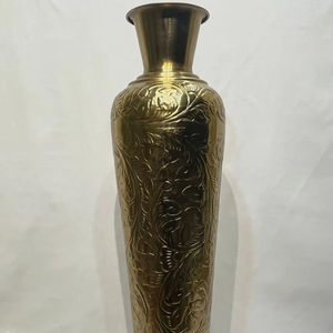 Golden Bloom Embossed Floor <b>Vase</b> The Golden Bloom Embossed Floor <b>Vase</b> is a <b>tall</b> elegant <b>decorative</b> piece Bulk price - Product Image 1