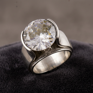 Art Palace - Bague élégante et simple en argent 925 avec pierre précieuse en zircone cubique - Product Image 3