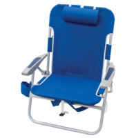 Chaise de plage avec sac à dos portable personnalisée Vente en gros Chaise de plage pliante extérieure en aluminium Chaise de plage inclinable réglable pliable