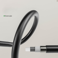Système de douche gris anthracite mat en laiton massif avec pommeau de pluie et mitigeur mural pour projets hôteliers et d'appartements