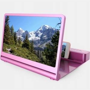 Lente d'ingrandimento dello schermo del telefono <span class=keywords><strong>cellulare</strong></span> 3D HD da 12 pollici in stile dente blu 3X di colore nero - Product Image 5