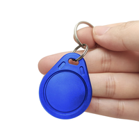 Kustom TK4100 EM4200 T5577 Programmable ditulis ulang UID 13.56Mhz ABS NFC Smart Tag Keyfob RFID kunci Fob dengan gantungan kunci