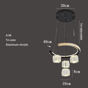 Luci di cristallo di lusso lampadari a LED luce pendente moderno soffitto appeso lampadario per la casa soggiorno tavolo da pranzo illuminazione - Product Image 2