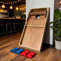 Ensemble de Cornhole en Bois Pliable et Portable Marque SZX avec 8 Sacs de Haricots – Jeu de Lancer Intérieur/Extérieur Toutes Conditions Météo – Vente en Gros