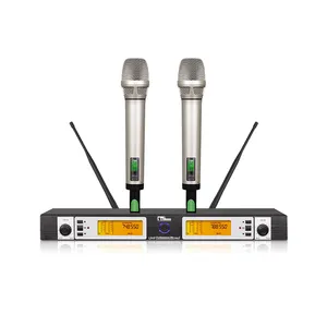 Profesyonel Çift Kanallı UHF Karaoke Kablosuz Mikrofon KTV kablosuz mikrofon