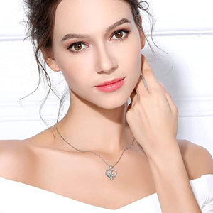 Collar con colgante de corazón para mujer, cadena a la moda para la clavícula, regalo para el día de la madre, joyería - Product Image 3