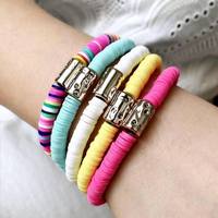 Nouvelle mode argile polymère personnalisée mode femmes bracelets de perles