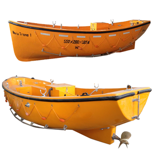 Bateau de sauvetage en fibre de verre Orange Marine avec moteur - Product Image 6