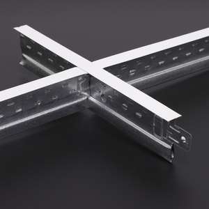 White <strong>Flat</strong> T <strong>Grid</strong> Galvanized Steel T bar <strong>Ceiling</strong> Keel for Pvc <strong>Ceiling</strong> - Product Image 2