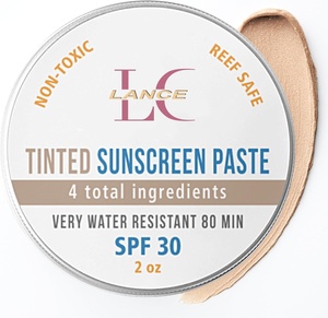 Crème <span class=keywords><strong>solaire</strong></span> minérale teintée sans danger pour les récifs coralliens SPF30 PA+++ Végane Bio 60ml Protection <span class=keywords><strong>solaire</strong></span> visage pour le <span class=keywords><strong>surf</strong></span> et la natation - Product Image 1