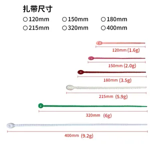 40cm Ajustable Silicone <b>Cord</b> Organizer Cable Ties Colorful Reusable <b>Elastic</b> Silicone Rubber Tie Down Strap Silicone Cable Tie - Product Image 2