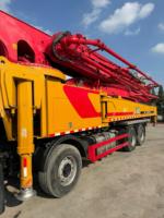 Camion pompe à béton Sany diesel d'occasion 2021, portée verticale 62m, puissance 368kW, productivité 180m/h, norme Euro 6, usage intensif