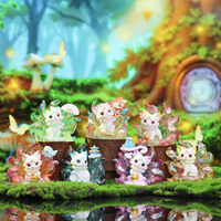 Figur Resin Kotak Misteri Rubah Sembilan Ekor Fantasi Cina, Kemasan Asli, Mainan Koleksi Hewan Mitologi Kawaii