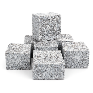 Dalles de granit naturel, côtés sciés, dessus fendu, 50x100x100, gris rosé, haute résistance à l'abrasion - Product Image 3