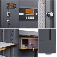 108KG Feuerfester Safe mit Elektronischem Passwortschloss und Alarm 2-Stunden Feuerwiderstandsfähigkeit Stahl-Tresor für Zuhause und Büro für Geld und Dokumente