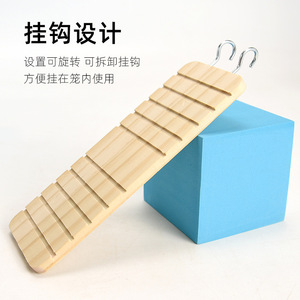 Wooden Hamster Climbing <b>Ladder</b> Exercise Toy Solid Wood <b>Platforms</b> For Small Pets Pet Supplies - Product Image 4