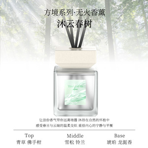 Square <b>Reed</b> <b>Diffuser</b> Set Liquid Air Freshener Sticks Home Fragrance Decor for Living Room Bedroom - Product Image 5