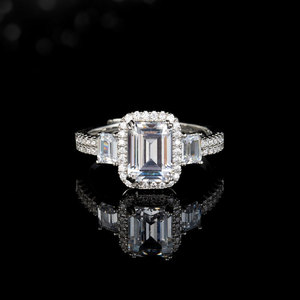 Muyu Geometric <b>Square</b> Ring With Pave Setting <b>Adjustable</b> For Everyday Wear - Product Image 2