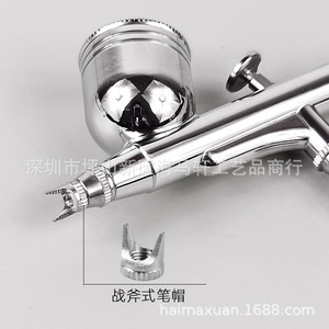 Capuchon d'aérographe creux en métal à alimentation par gravité pour peinture artistique, double action 2-15 psi, fabriqué à Shenzhen - Product Image 2