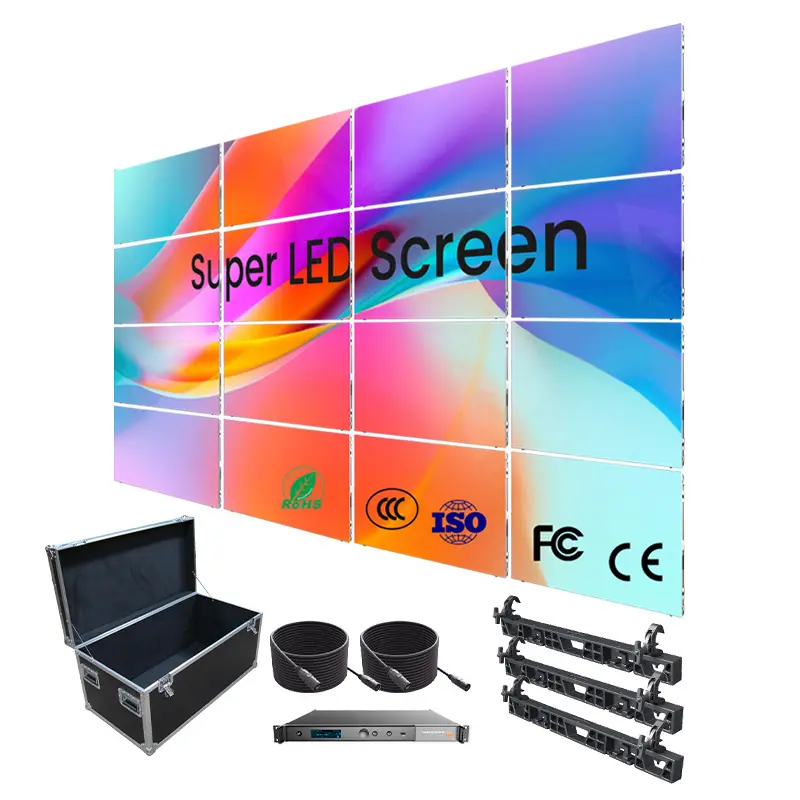 Customized indoor screen curved splice advertising full hd video panel led wall display led screen GOB module