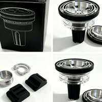 Accessoires de chicha modernes de luxe mini écologiques en plastique, avec embout, bol en cristal français, ensemble de filtres à charbon et tête de chicha miroir