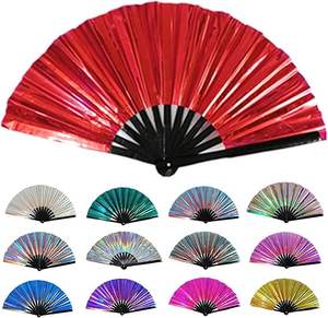 Abanico de Mano de PVC Natural, Estilo Ángel con Diseño Floral, para Decoración del Hogar o Regalos Empresariales, con Diseño de Llavero - Product Image 3