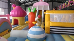 Château gonflable d'usine chinoise, grand <span class=keywords><strong>trampoline</strong></span> gonflable avec toboggan, piscine à sable et piscine à balles pour enfants, idéal pour l'extérieur - Product Image 3