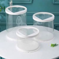 Boîtes d'emballage personnalisées pour gâteaux ronds en forme de cœur, blanches, avec couvercles en plastique transparent, 4 à 12 pouces ou tailles personnalisées pour les fêtes de Noël