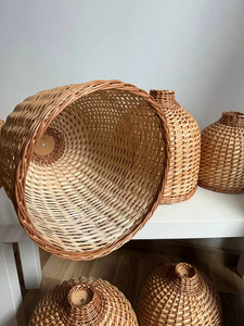 Pantalla de Lámpara Colgante de Ratán Natural, Cubierta de Luz de Mimbre Tejida a Mano en Vietnam para Iluminación de Isla de Cocina, Fabricante - Product Image 5