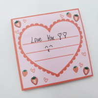 Différents types en forme de coeur Mini Offre Spéciale pliant Sticky Note avec utilisation au réfrigérateur