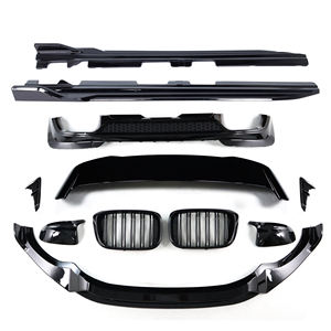 Kit corpo nero lucido con labbro anteriore posteriore diffusore minigonne esterne stile aggiornamento prestazioni per <span class=keywords><strong>BMW</strong></span> <span class=keywords><strong>X3</strong></span> <span class=keywords><strong>G01</strong></span> 2017-2022 - Product Image 1