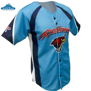 Unisex RedHawks Baseball-Trikot Feuchtigkeitsableitend Atmungsaktiv 100% Polyester Durchgehend Geknöpftes Sportshirt mit Wärmeübertragungsdruck Individuell Anpassbar - Product Image 5