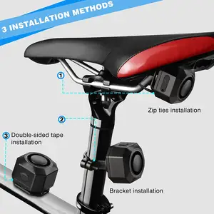 Vente chaude Qualité alarme à distance pour e-bike Haute Sensibilité Capteur de Vibration Alarme système de sécurité anti-vol alarme de vélo électrique