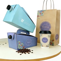 Boîte à emporter personnalisée pour aliments, sans danger pour le contact alimentaire, pour café chaud, conteneur de 3 L, boîte à café à emporter de 96 oz, emballage pour café, sacs pour café, gobelets à café
