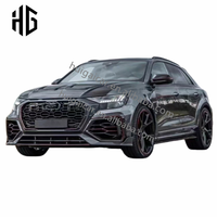 Atualize para os materiais de fibra de vidro do estilo do carro capô dianteiro capô tampa do motor para 2022-2024 Audi Q8 RSQ8 capuzes do motor