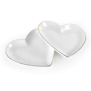 صينية مجوهرات سيراميك دائرية فاخرة بحواف ذهبية مطبوعة بشعار مخصص، طبق للخواتم والقلائد - Product Image 4